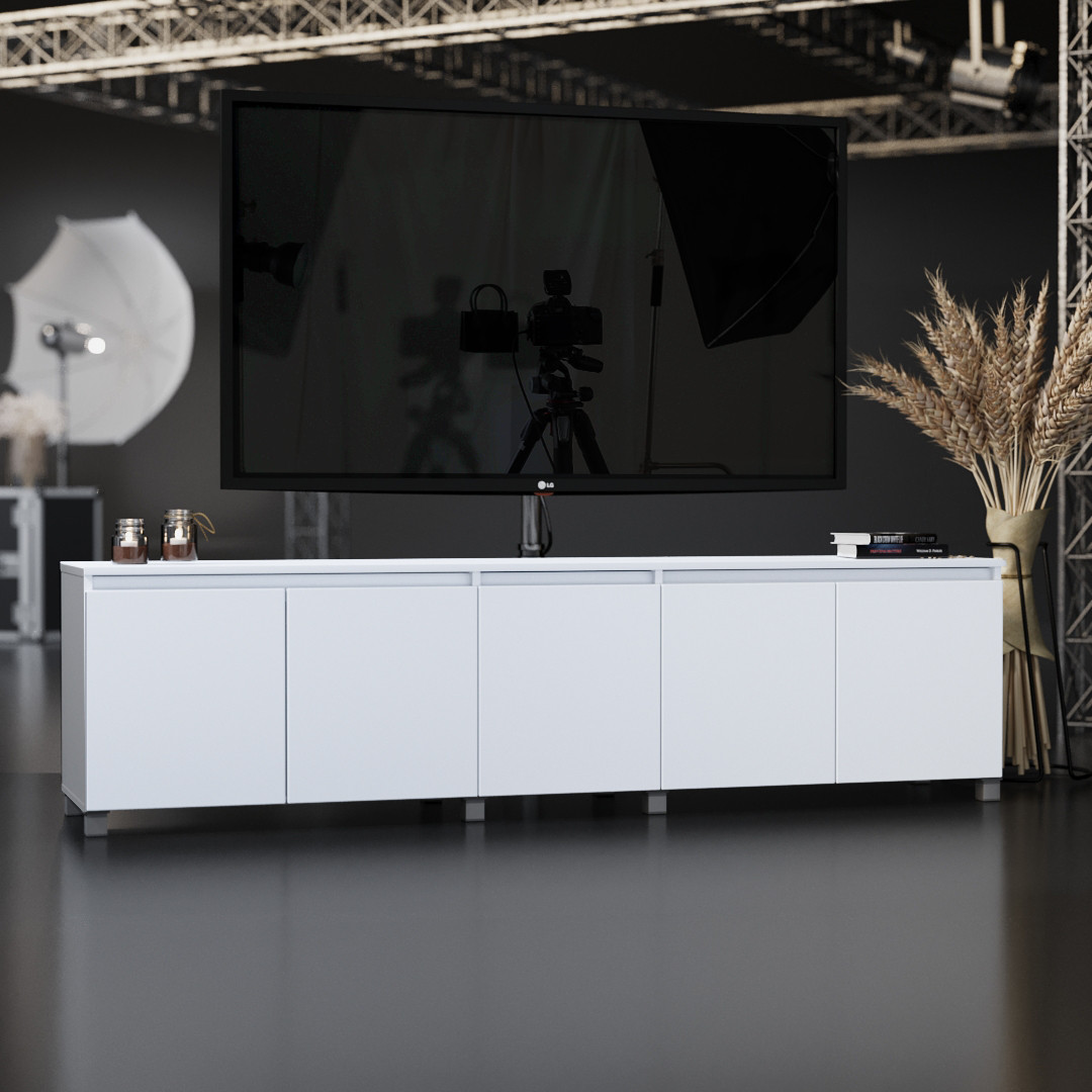 Тумба ТВ "Капрі", К-235, Білий (200/53/40), фото 1