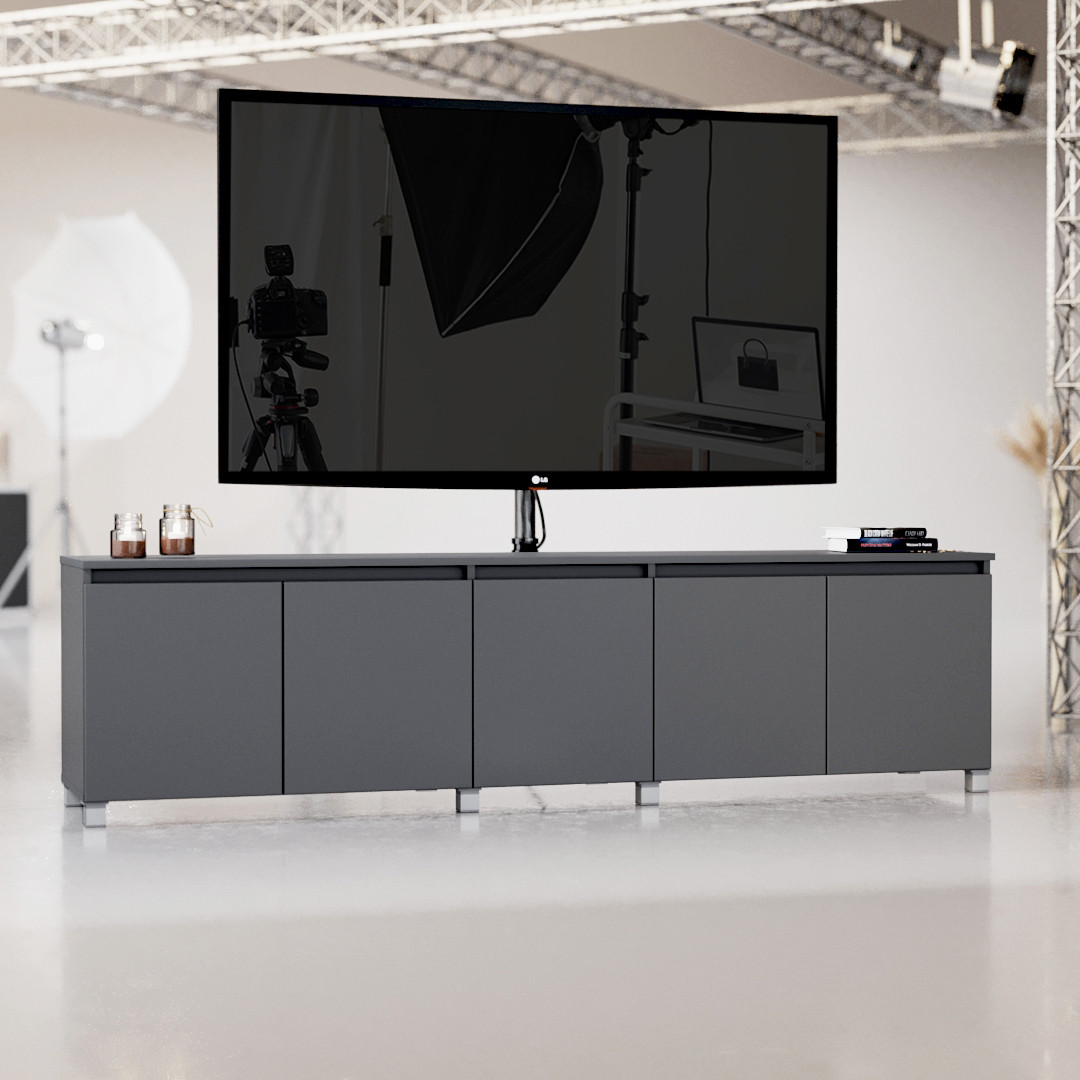 Тумба ТВ "Капрі", К-235, Антрацит (200/53/40), фото 1