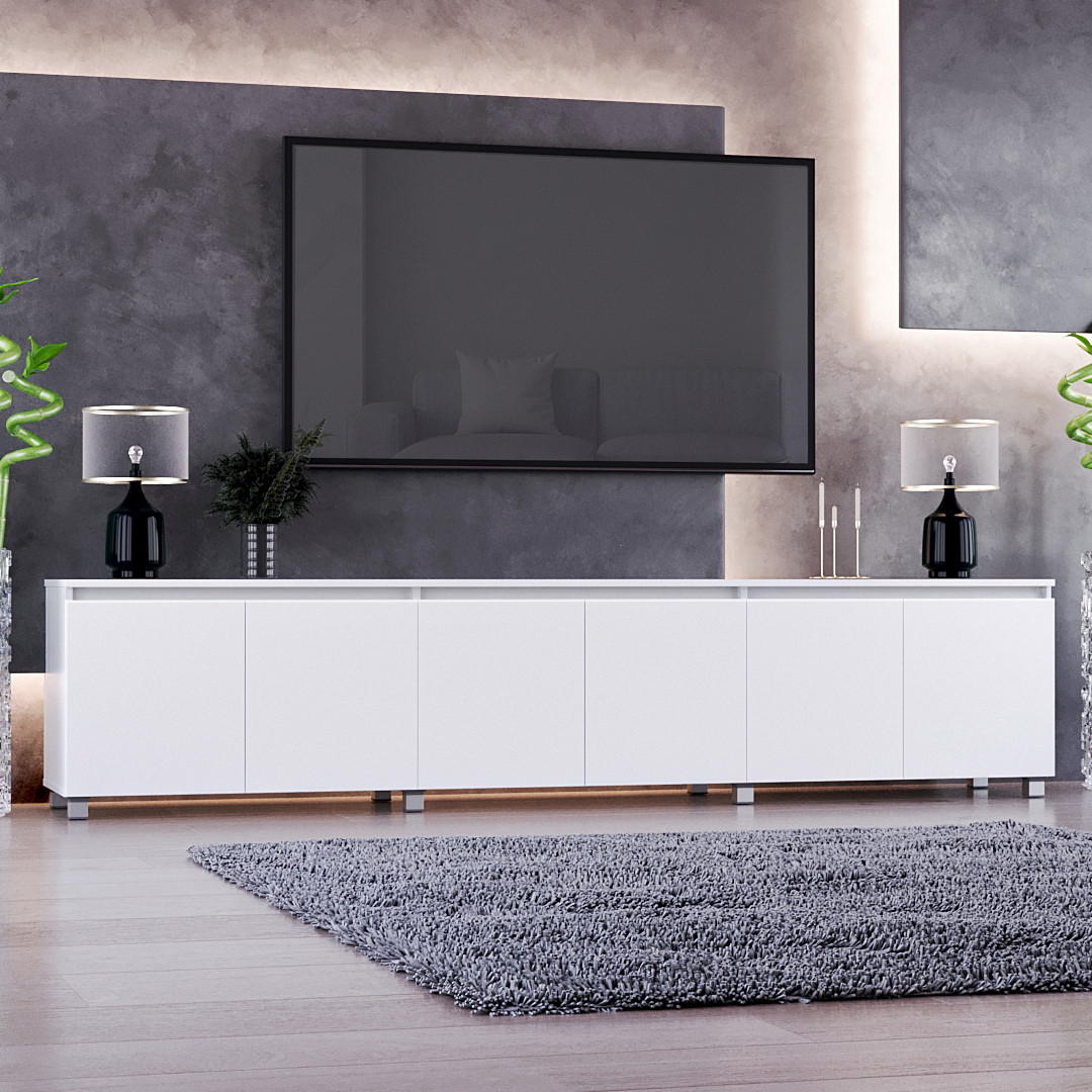 Тумба ТВ "Капрі", К-236, Білий (240/53/40), фото 1