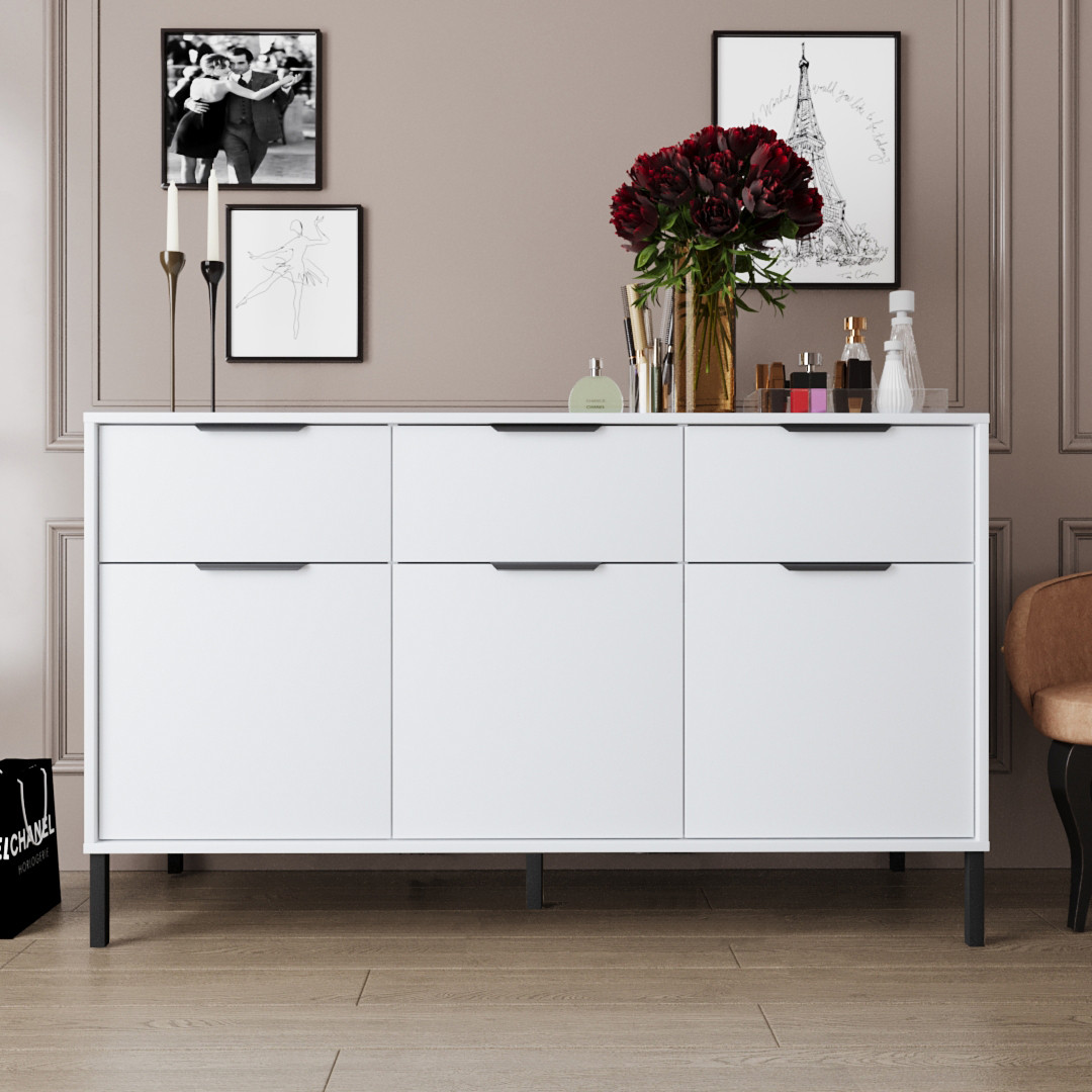 Комод "Жані", JN-015, Білий мат (152/87/50), фото 1