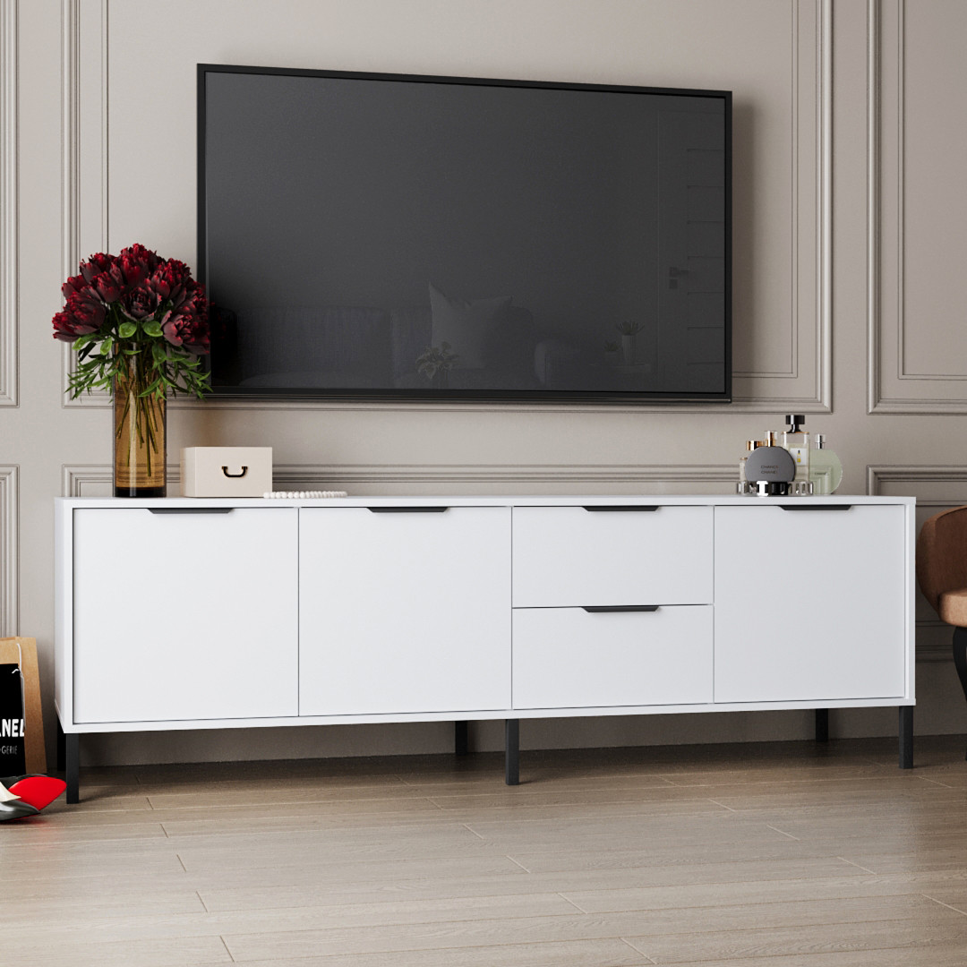 Тумба під ТВ "Жані", JN-018, Білий мат (200/64/50), фото 1