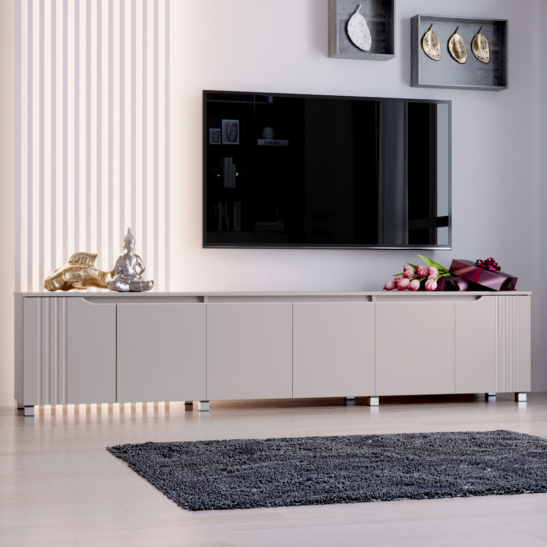 Тумба ТВ "Портленд", К-236, Кашемір(240/53/40) МДФ, фото 1