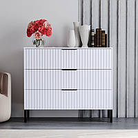 Комод "Саванна РЕТРО" К-30, Білий матовий (100/83/40), МДФ