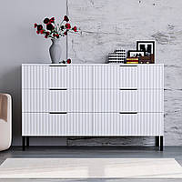 Комод "Саванна РЕТРО" К-307, Білий матовий (140/83/40), МДФ