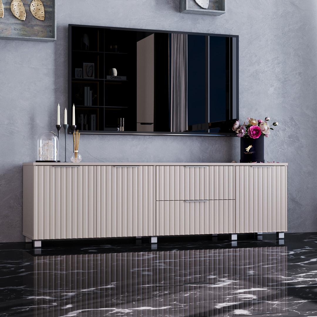 Тумба ТВ "Саванна", К-233, Кашемір (178/53/40) МДФ, фото 1