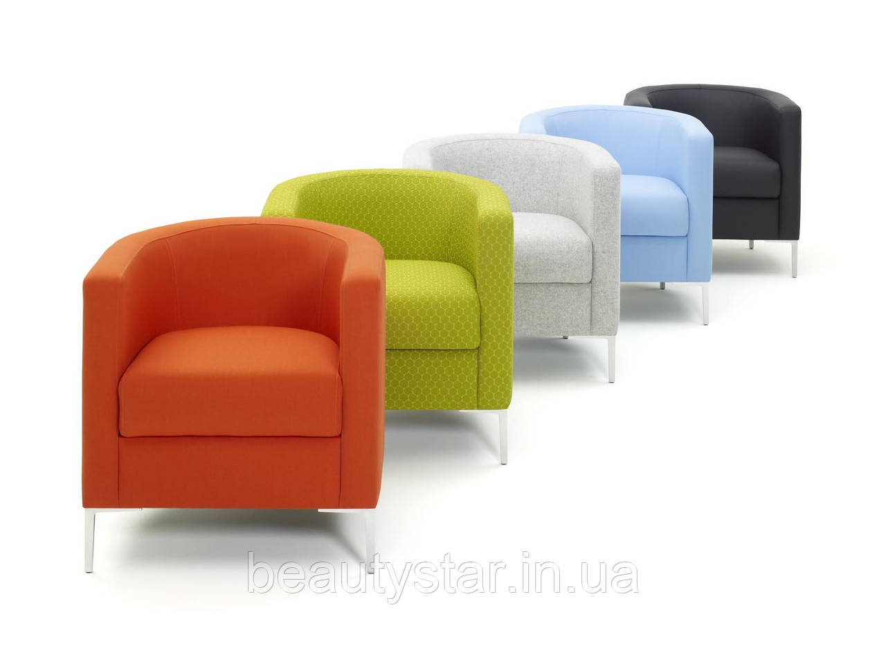 Крісло для очікування VM312 м'яке крісло зі зручною округлою спинкою для клієнтів салону краси офісу ресторану клубу, фото 1