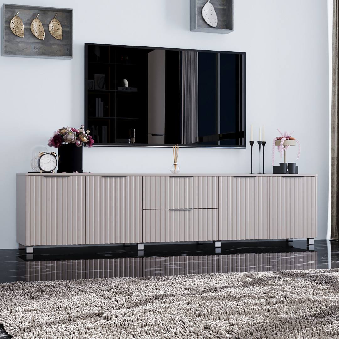 Тумба ТВ "Саванна", К-234, Кашемір (217/53/40) МДФ, фото 1