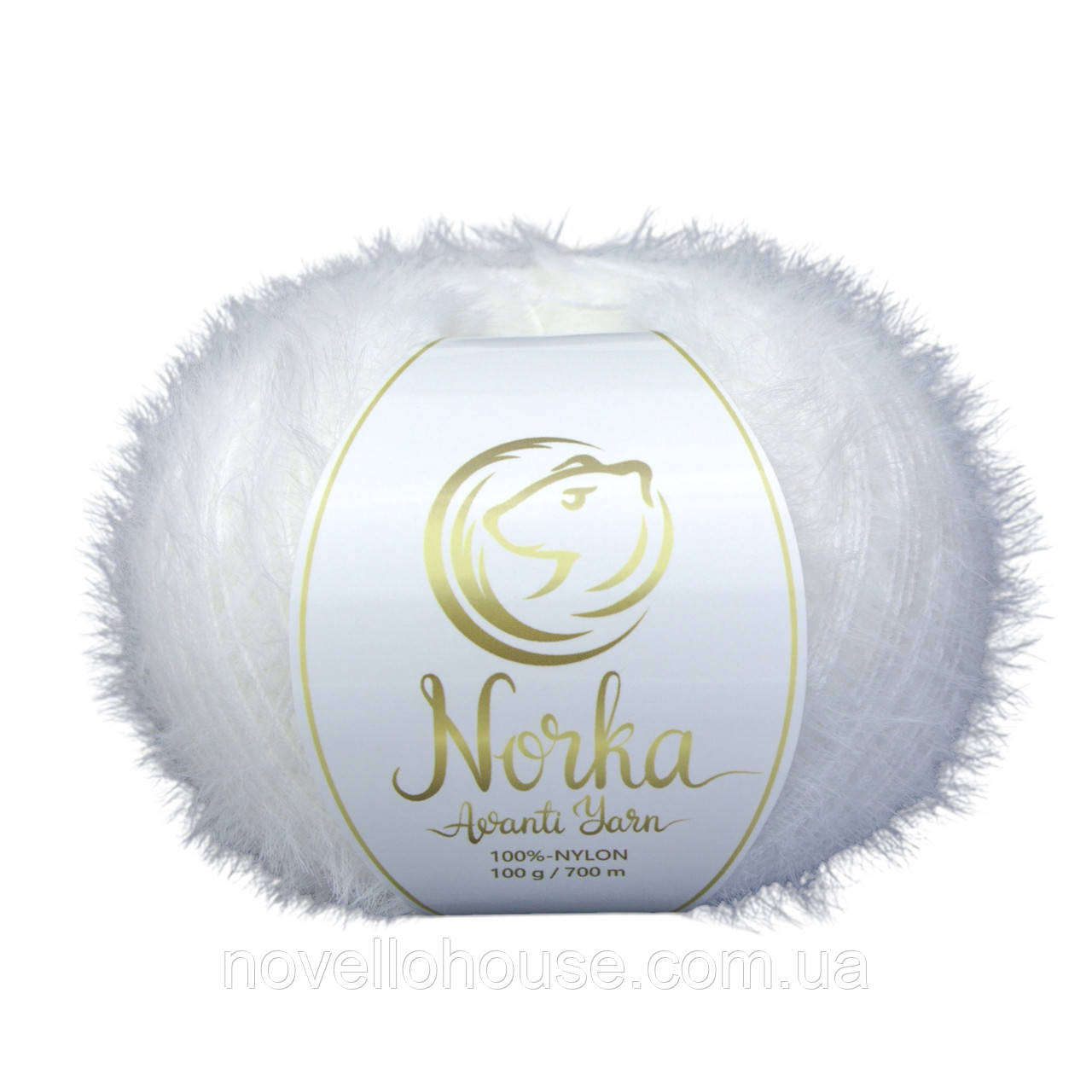 Avanti Yarn NORKA (Аванті Ярн Норка) № 842 білий (Пряжа нейлон, нитки для в'язання)