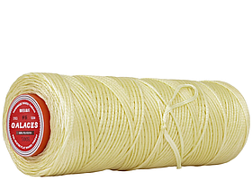 Galaces 1.00 мм бежевий (S008) плоский шнур вощений по шкірі (картон)