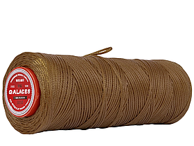 Galaces 1.00 мм коньячний (S018) плоский шнур вощений по шкірі (картон)