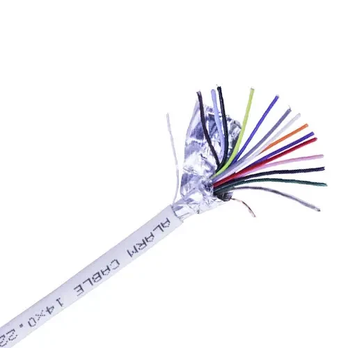 Кабель сигнальний VKcable, 14 жил, у екрані 7х0.22 мм, CCA, білий, 100 м