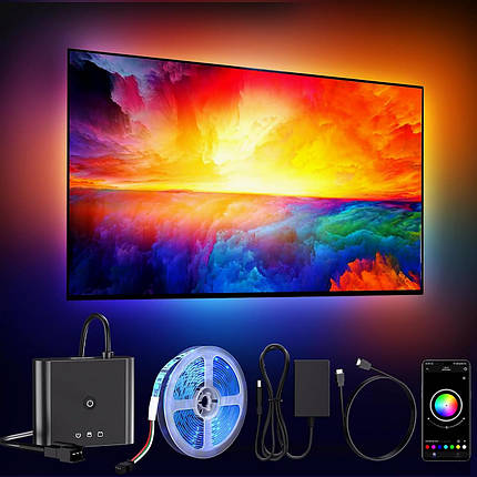 Комплект світлодіодної підсвітки для Smart TV із синхронізувальним блоком HDMI 4K30 Гц, світлодіодна підсвітка для, фото 1