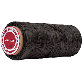 Galaces 1.00 мм темно-коричневий (S021) плоский шнур вощений по шкірі (картон)