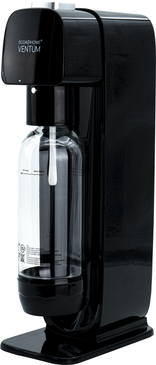 Апарат/Сифон для газування води та напоїв SODA@HOME VENTUM Black без балону СО2 у комплекті
