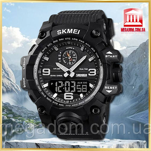 Годинники спортивні спорт SKMEI 1586BK BLACK, Оригінальний чоловічий годинник, ND-939 Годинники спортивні