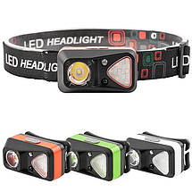 Ліхтар налобний W-18-XPG+6SMD(white+red), Motion Sensor, 1x14500, ЗУ Type-C, фото 5