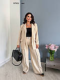 Костюм - штани палаццо та піджак на підкладці норма та батал 5761 ес, фото 9