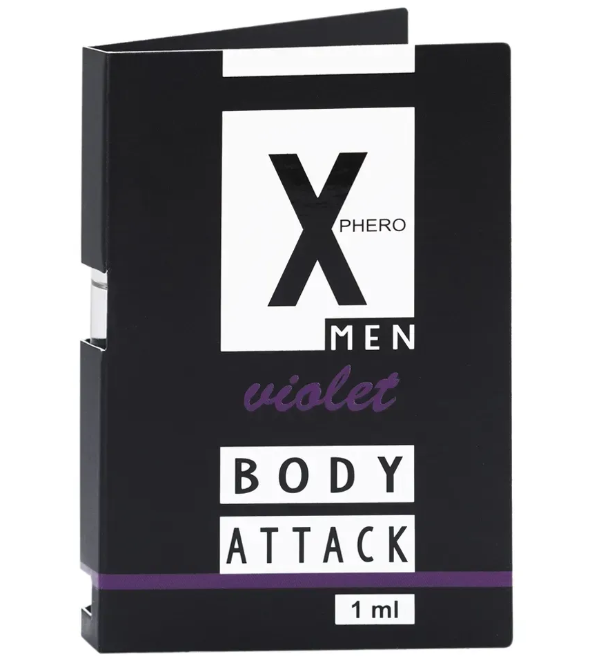 Парфуми з феромонами для чоловіків X phero Men Violet Body Attack, 1 ml