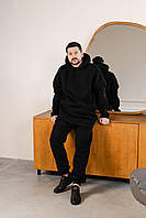 Чоловічий костюм оверсайз спортивний теплий флісовий красивий брендовий на флісі з капюшоном тринитка