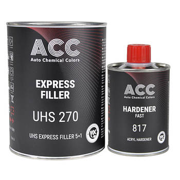 Грунт-наповнювач ACC Express Filler 270 UHS сірий 1 л (із затвердником 0.2 л)
