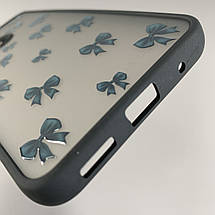 Чохол для Motorola E40 матовий чохол з бантиками на телефон моторола е40 чорний q02l, фото 4