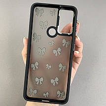 Чохол для Motorola E40 матовий чохол з бантиками на телефон моторола е40 чорний q02l, фото 2