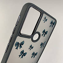 Чохол для Motorola E40 матовий чохол з бантиками на телефон моторола е40 чорний q02l, фото 3