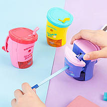 Чинка механічна Deli 0732 мікс пласт н/проз "Стакан" з/конт, фото 2