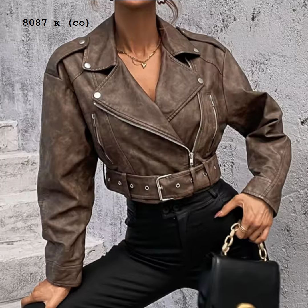 Куртка-косуха коричнева 8087 к (со), фото 1