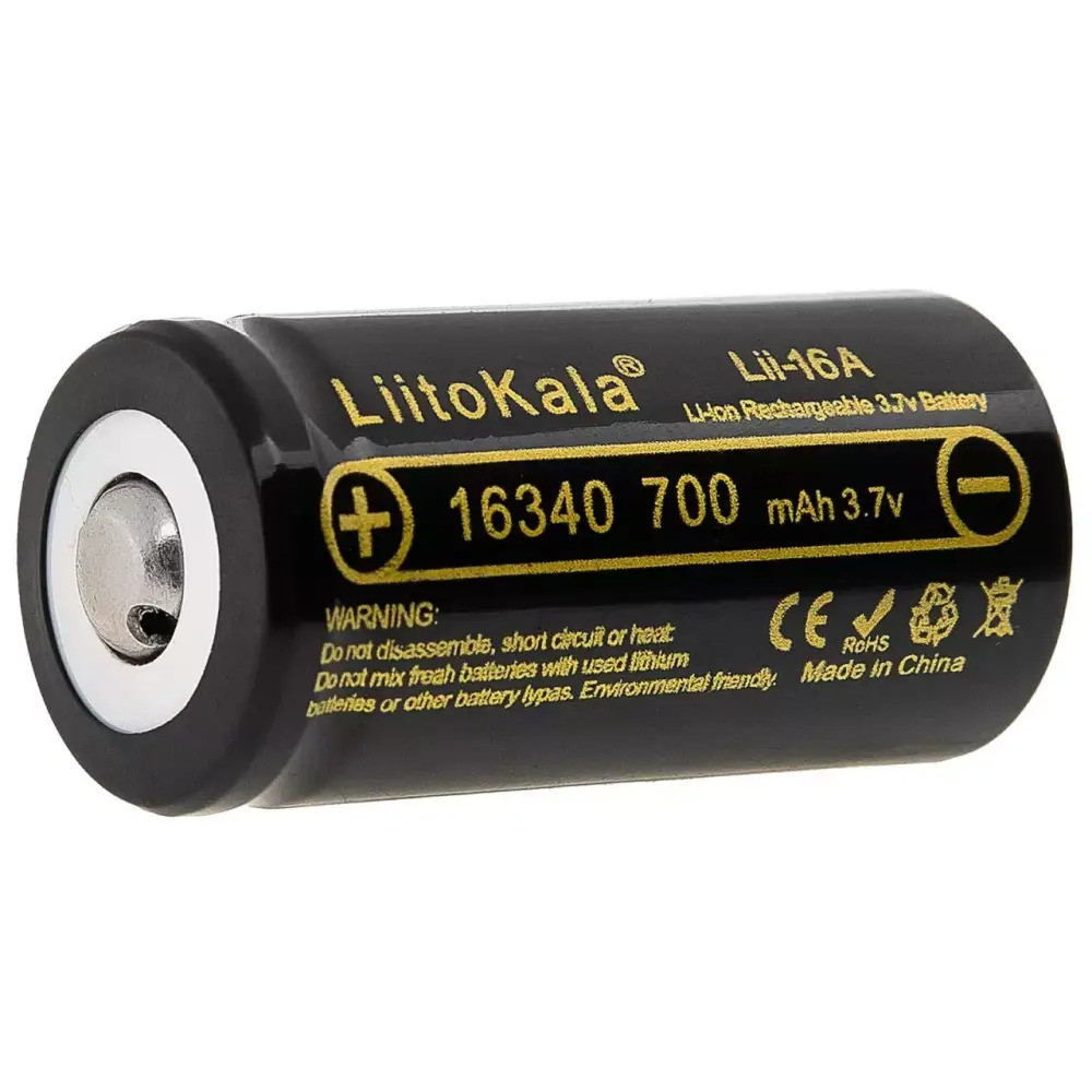 Акумулятор літій-іонний 16340 LiitoKala Lii-16A 700mAh