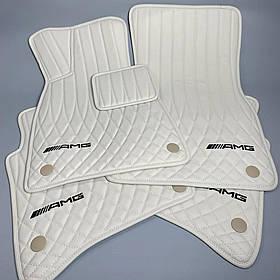 Килимки в автомобіль з екошкіри Mercedes AMG в салон