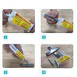 Клей E-20HP епоксидний акриловий двокомпонентний напівпрозорий 5 хв., фото 3