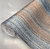 Шпалери вінілові 10,05 м × 1,06 м Marburg 1032888, коричневі, смугасті для спальні, вітальні, передпокою, кабінету, фото 2