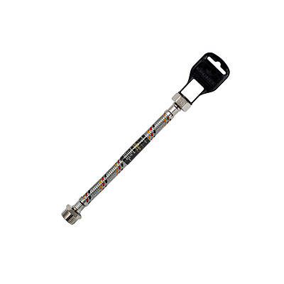 Гнучка підводка для підключення води Kroner KRP 1/2" ВЗ 50 см в обплетенні з нержавіючої сталі