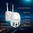 Вулична IP камера відеоспостереження V380 PRO поворотна 4 МП з віддаленим доступом WiFi зовнішнього спостереження, фото 6