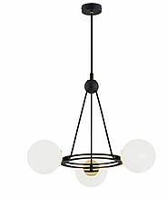 Підвісна люстра 9715-3 3x40W Чорний+Мідь