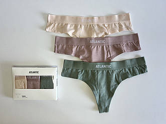 Жіночі трусики atlantic thongs 3CLP-013 набір 3 шт. XL
