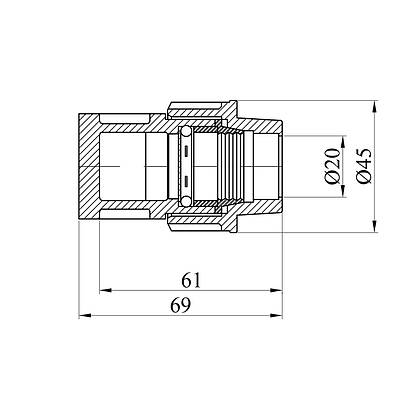 Заглушка ПЕ SantehPlast 20 мм