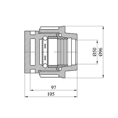 Заглушка ПЕ SantehPlast 50 мм