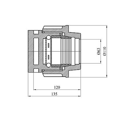 Заглушка ПЕ SantehPlast 63 мм
