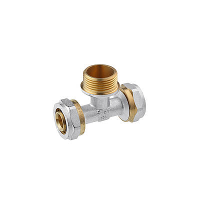 Трійник металопластиковий STA 20х3/4" РЗ нікельований