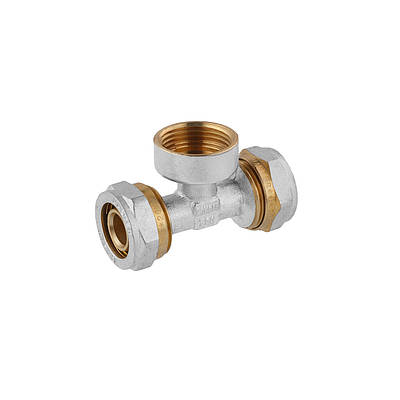 Трійник металопластиковий STA 20х3/4" РВ нікельований