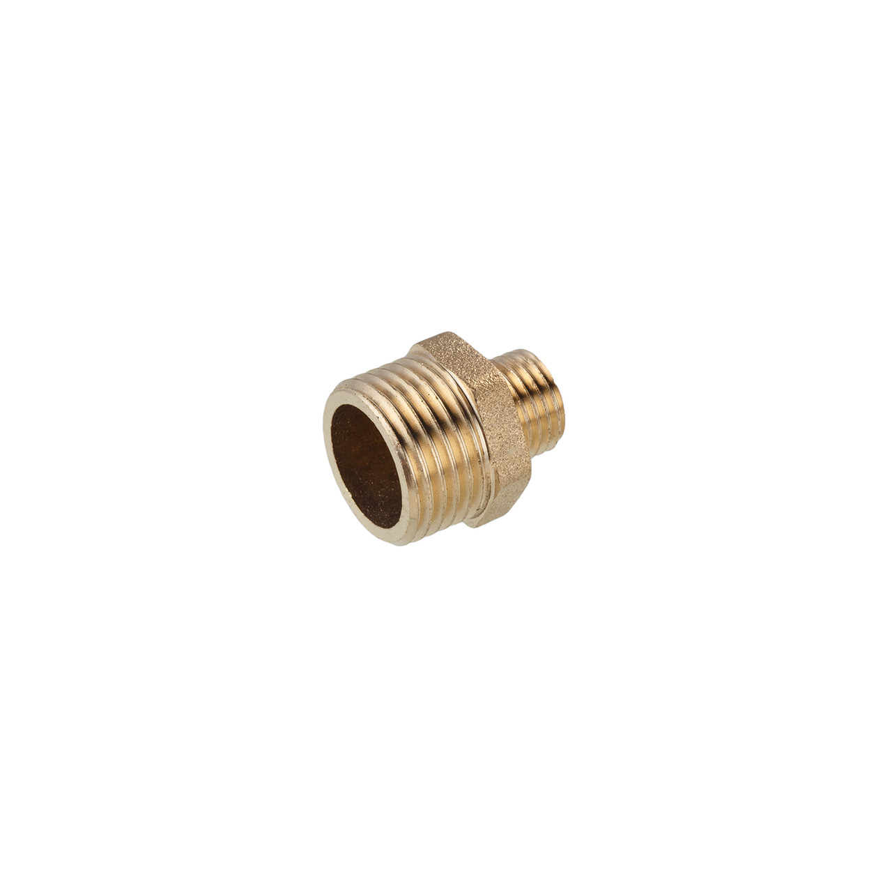 Ніпель перехідний посилений LexLine 1/2"х1/4" ЗЗ латунний УК0541-В, фото 1