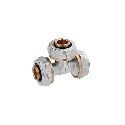 Трійник металопластиковий STA (DN) 20х20х20 нікельований