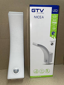 Світильник 20W GTV NICEA з датчиком руху, 4000K, IP65, DIM, білий