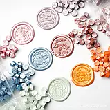 Віск для сургункового друку сургункова таблетка 8.5x5мм, набір воску декоративний кольоровий сургун 500г, фото 2