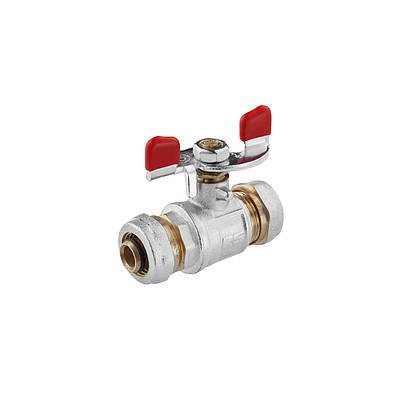 Кран кульовий металопластиковий STA (DN) 16х16 нікельований