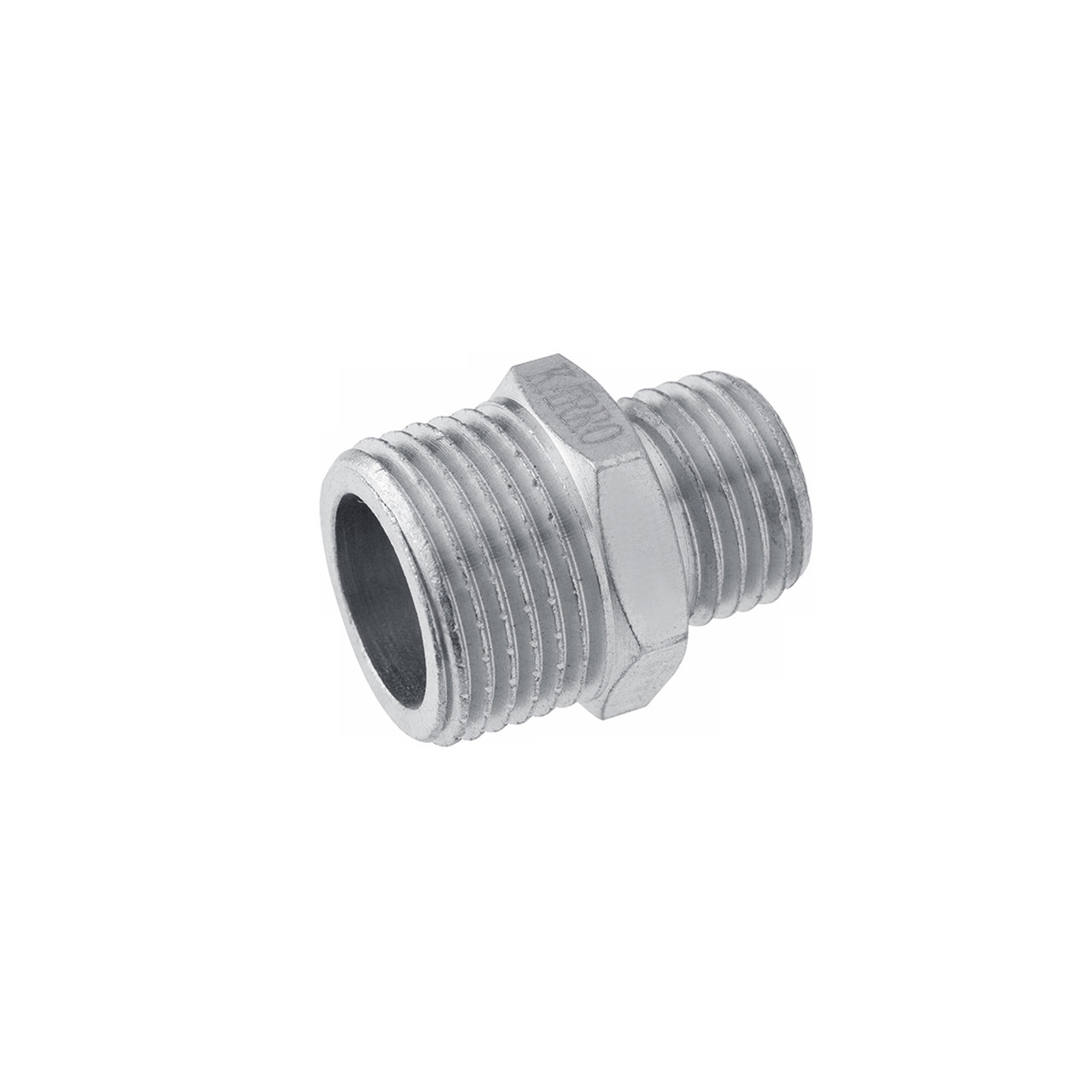 Ніпель перехідний Karro 1 1/2"х1" ЗЗ нікельований KR-3114, фото 1