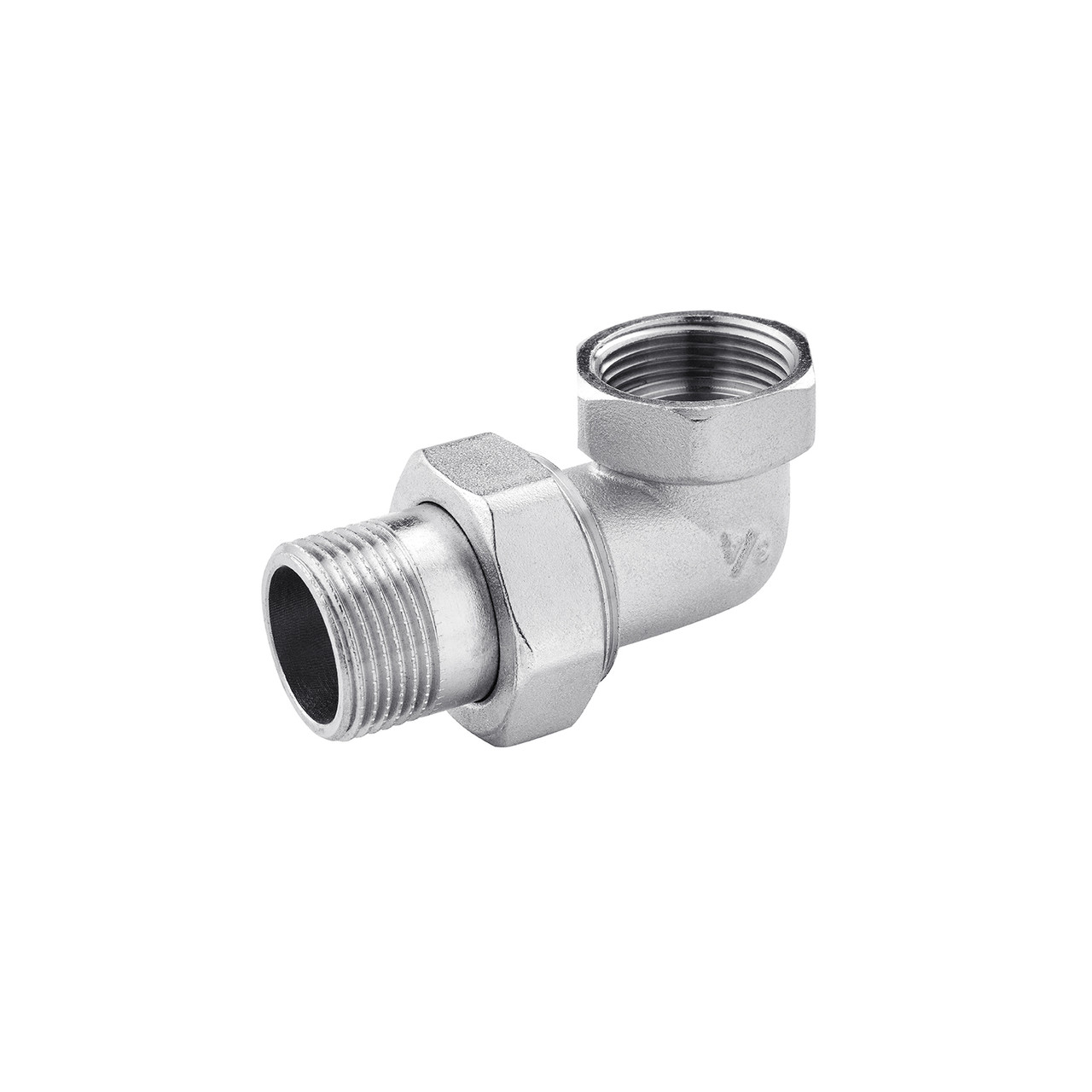 Згін-американка кутова Karro 3/4" ВЗ нікельована KR-3103, фото 1