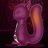 Вакуумний вібратор Білочка з підігрівом для клітора і точки G Бордовий, фото 3